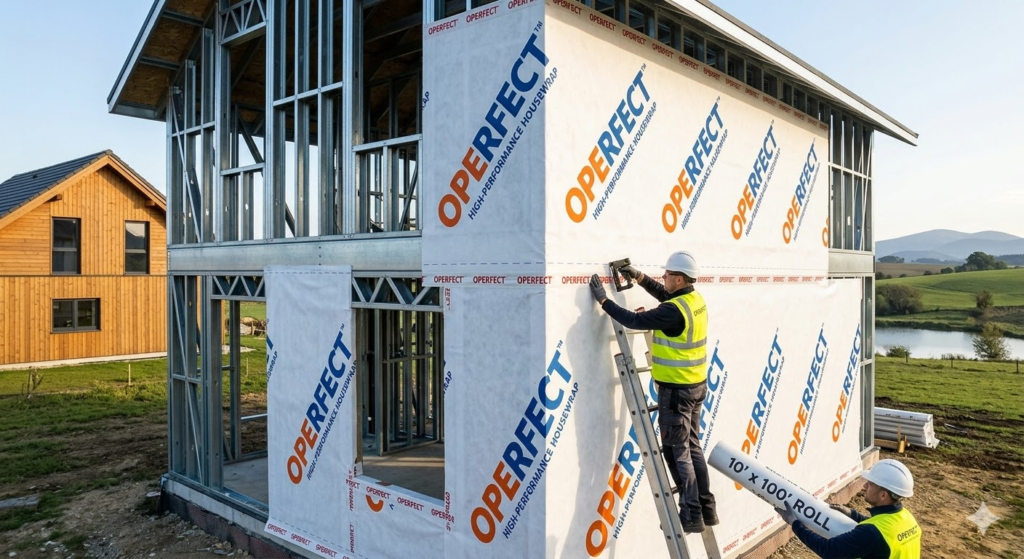 Pvek B1060 HDPE House Wrap - Manufacturer of foil lamination, Roofing ...